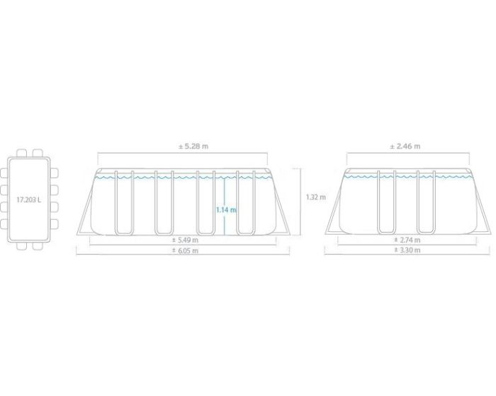 Intex Ensemble de piscine Ultra XTR Frame Rectangulaire 549x274x132 cm
