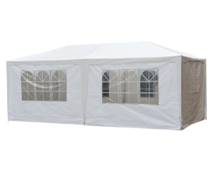 Sommerfest 3x6m 500 g/m² Chapiteau tente PVC étanche galvanisé 3x6 m /  galvanisé / blanc