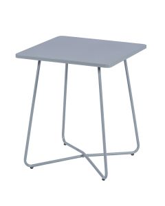 Table métal gris clair mat